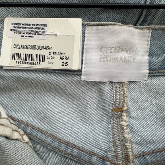 NWT Citizens of Humanity Carolina Denim Knee-Length Skirt in Array Size 25 - Picture 11 of 14